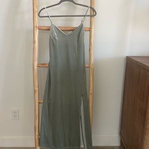 Velvet slip dress